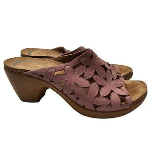 Dansko Pink Floral Cutout Sandals